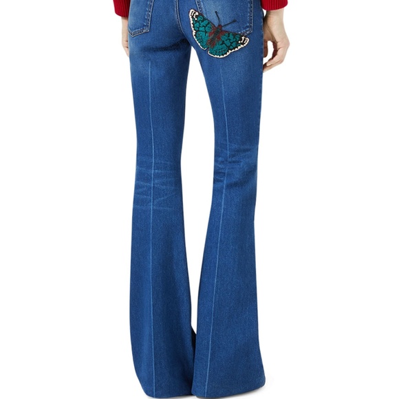gucci butterfly jeans